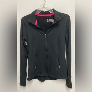 Victoria's Secret VSX SPORT FITNESS Black Jacket with Pink Highlights